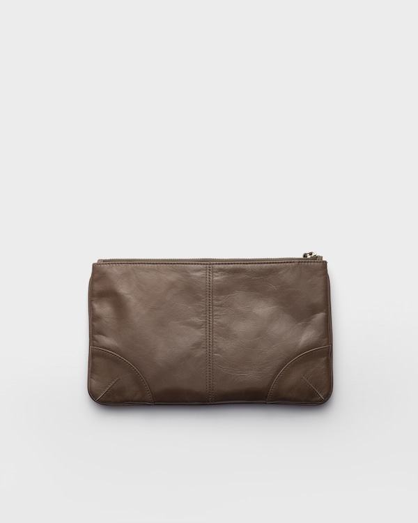 Leather pouch - Clay Grey Leather pouch - Clay Grey