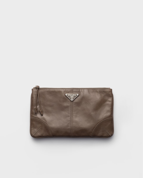 Leather pouch - Clay Grey Leather pouch - Clay Grey
