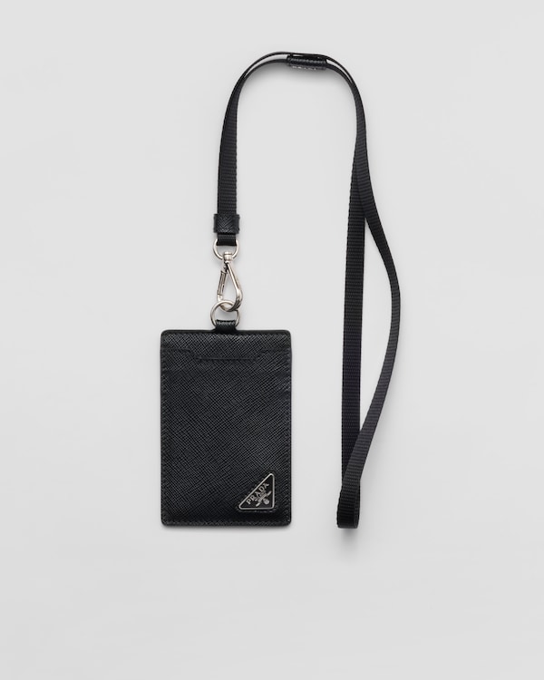 ブラック サフィアーノタブ カードケース | PRADA