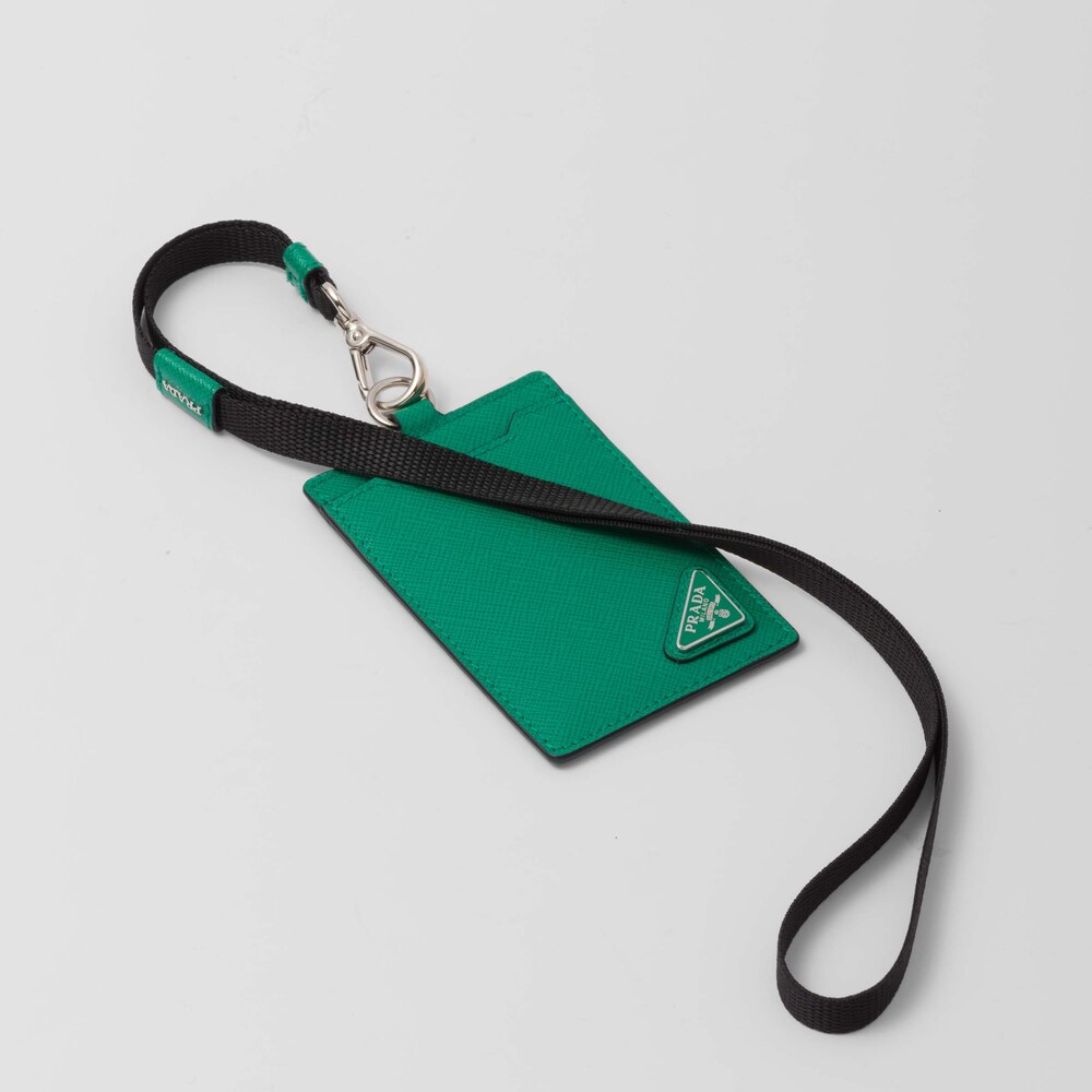 Mango Saffiano leather badge holder Prada
