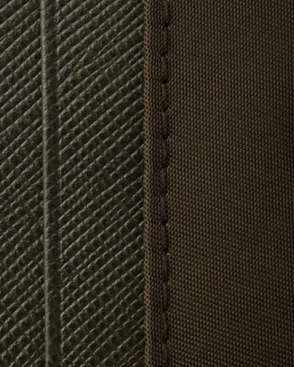 Re-Nylon and Saffiano leather card holder - Forest Re-Nylon and Saffiano leather card holder - Forest