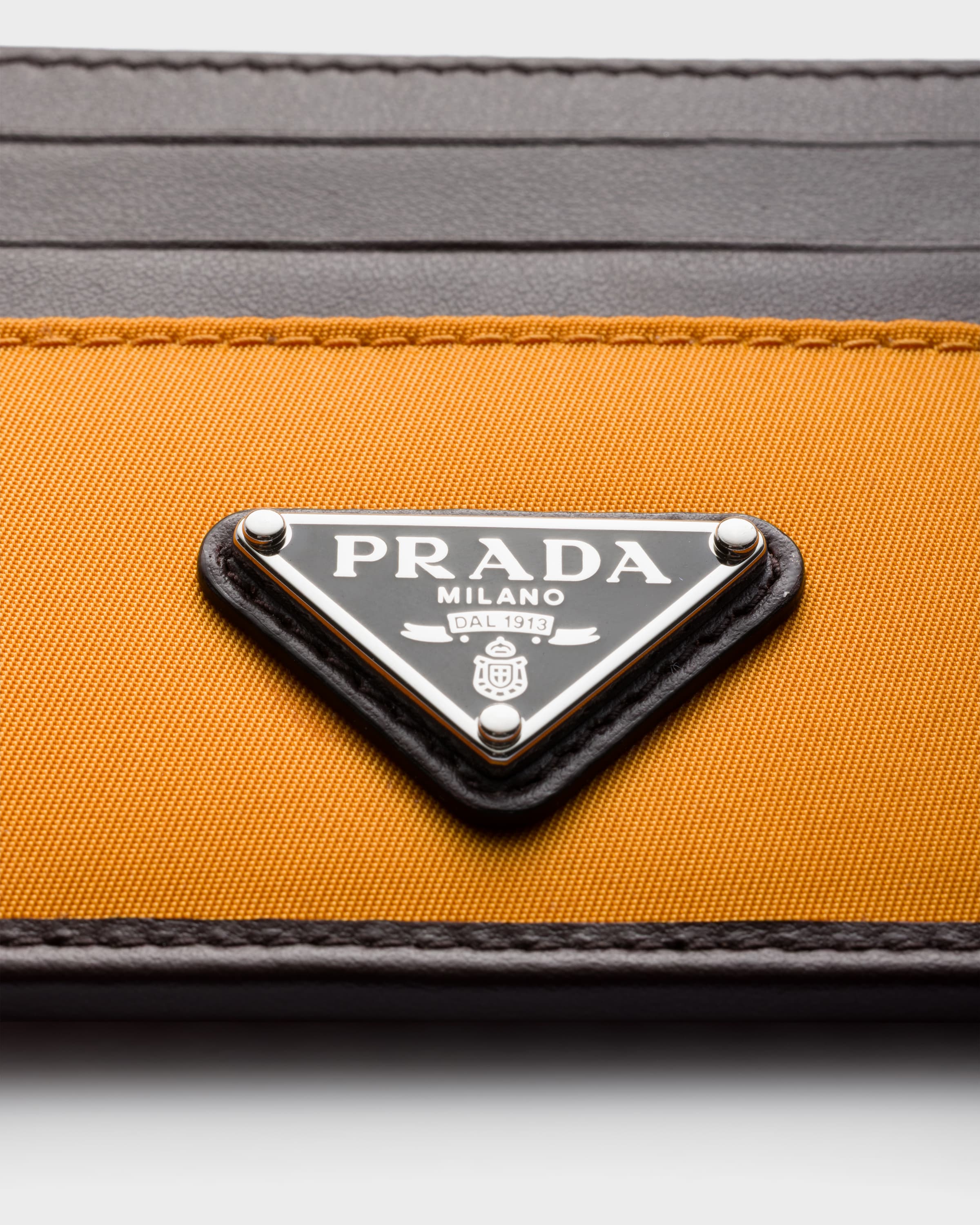 Amber Prada Speedrock Re-Nylon and leather card holder | PRADA