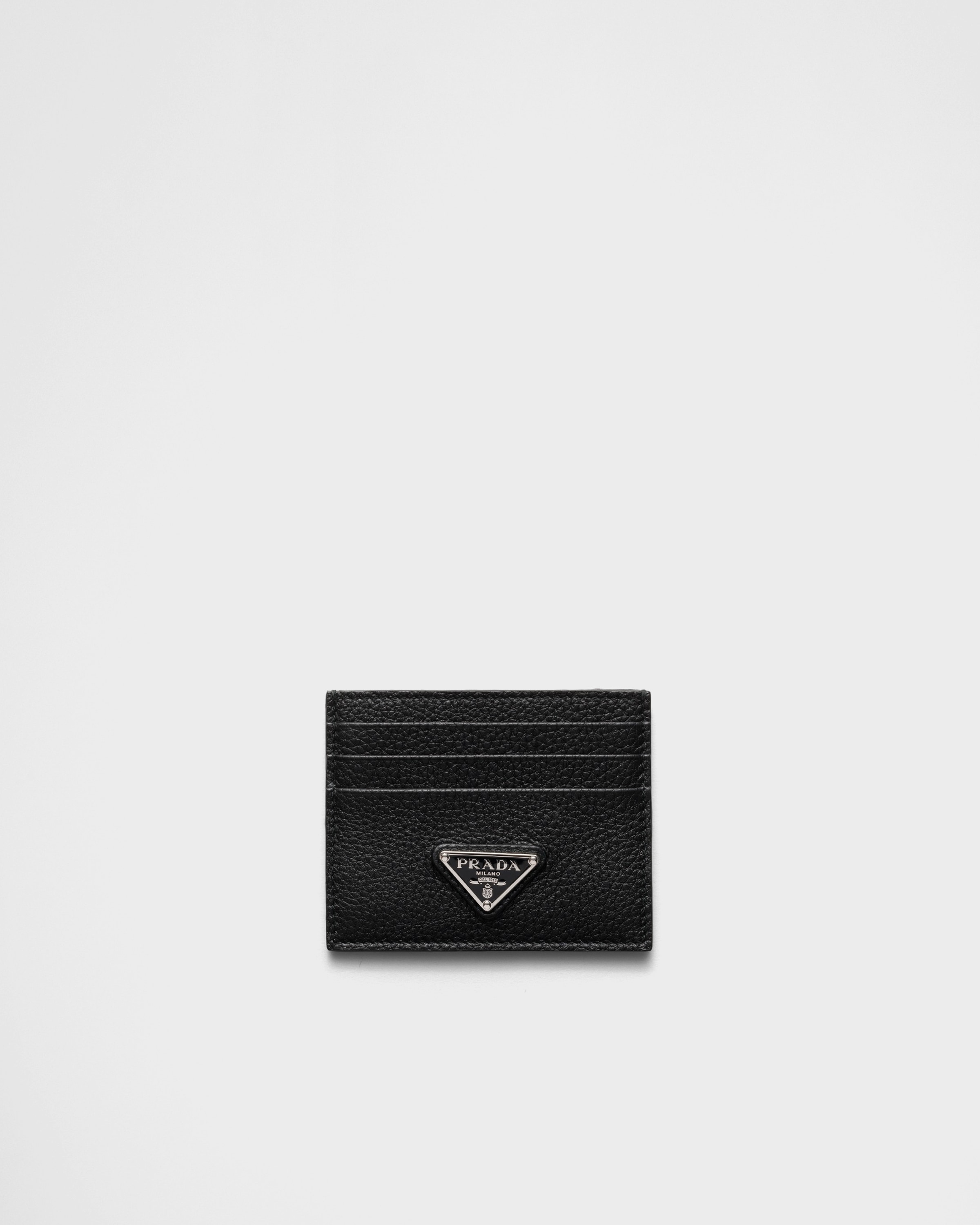 Black Leather Card Holder PRADA