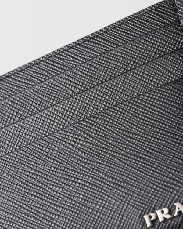 Porte-cartes en cuir Saffiano Porte-cartes en cuir Saffiano