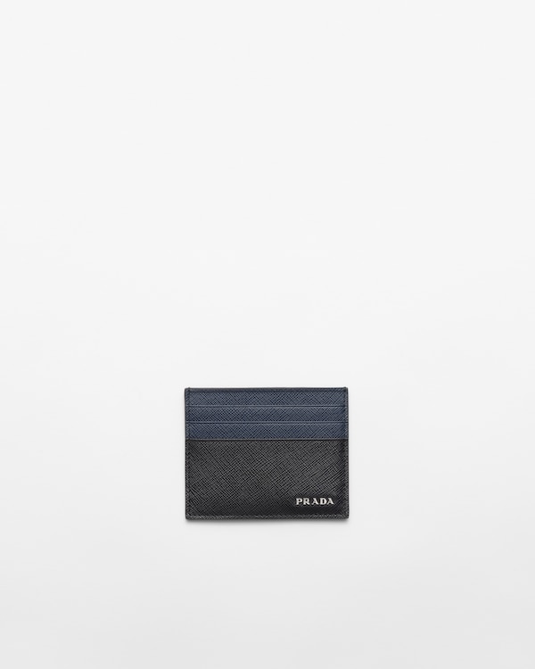 Black Saffiano leather card holder | PRADA