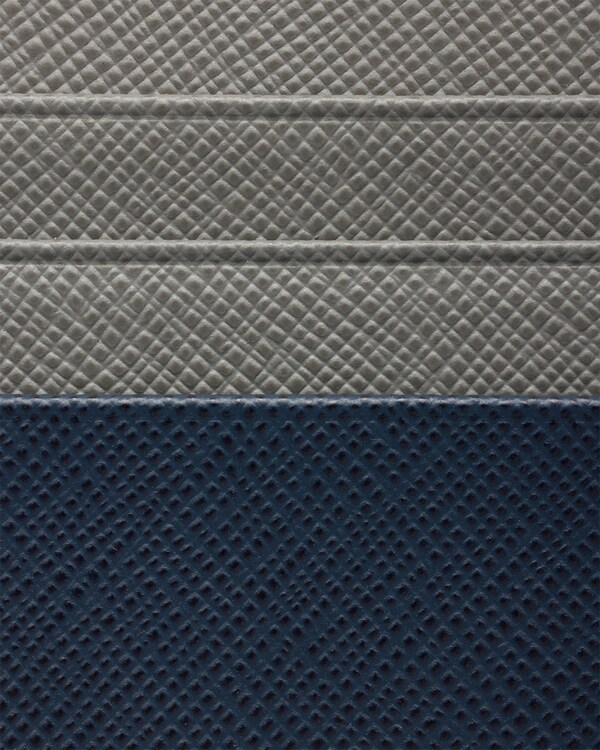 Saffiano leather card holder - Baltic Blue/Marble Gray Saffiano leather card holder - Baltic Blue/Marble Gray