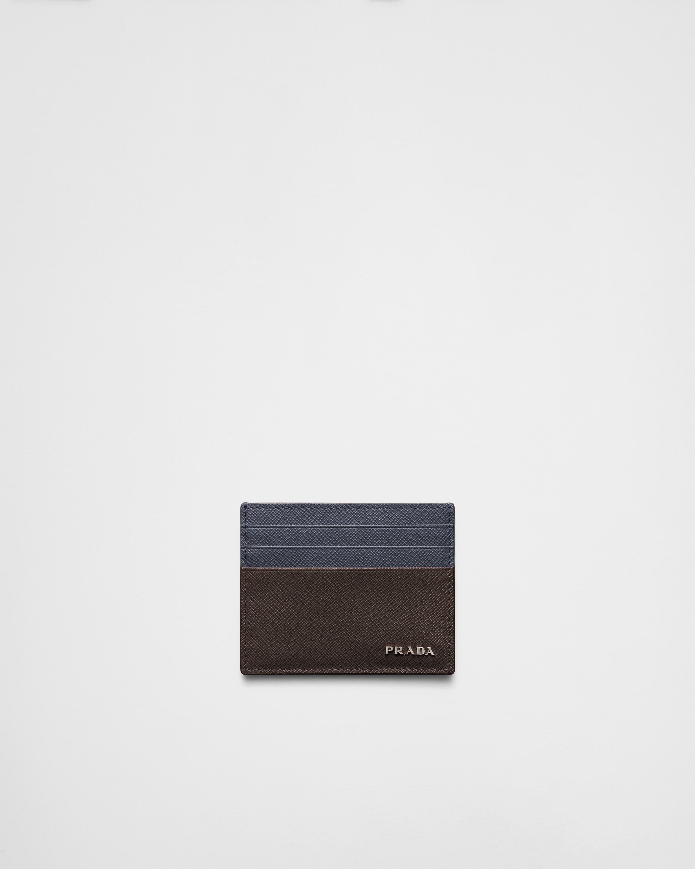 Saffiano leather credit card holder prada top