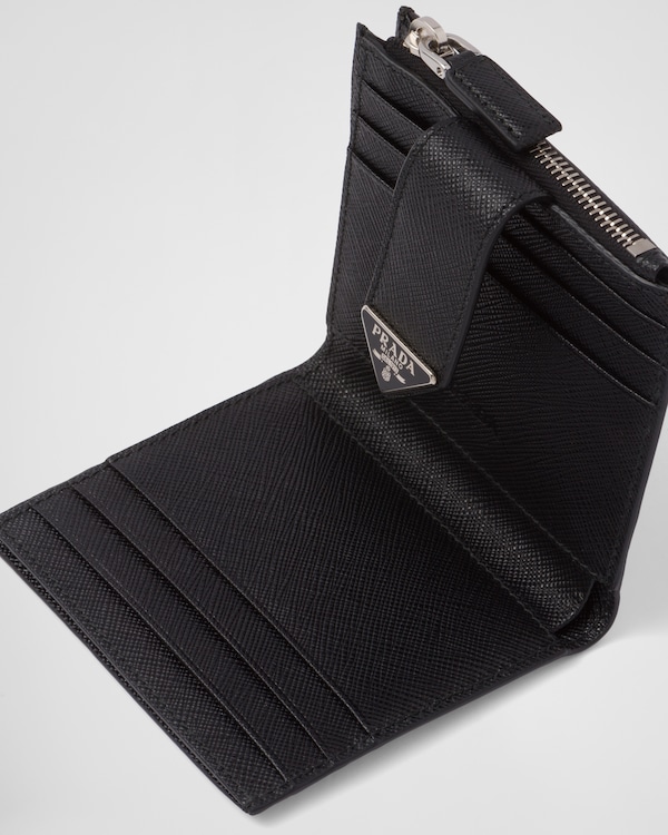 Saffiano leather card holder - Black Saffiano leather card holder - Black