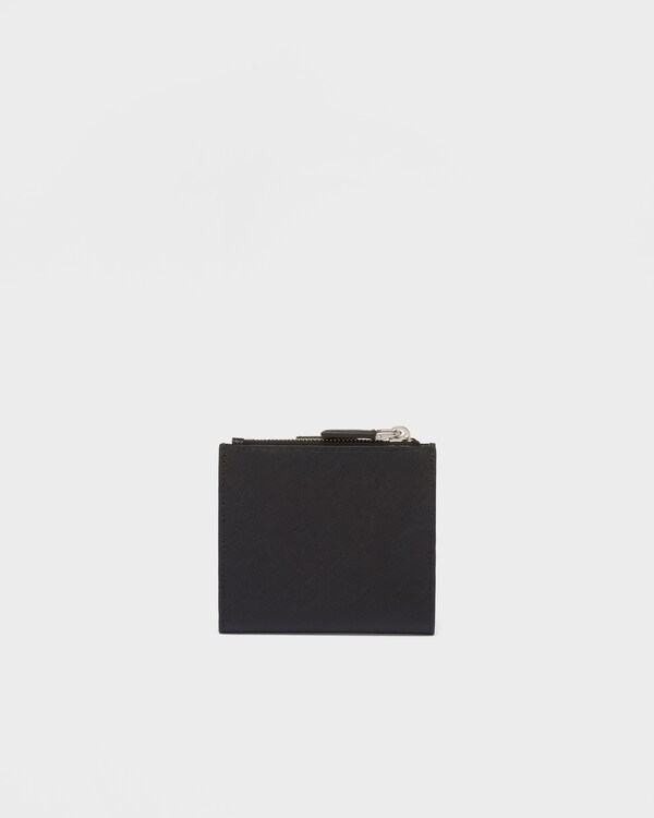 Porte-cartes en cuir saffiano - Noir Porte-cartes en cuir saffiano - Noir