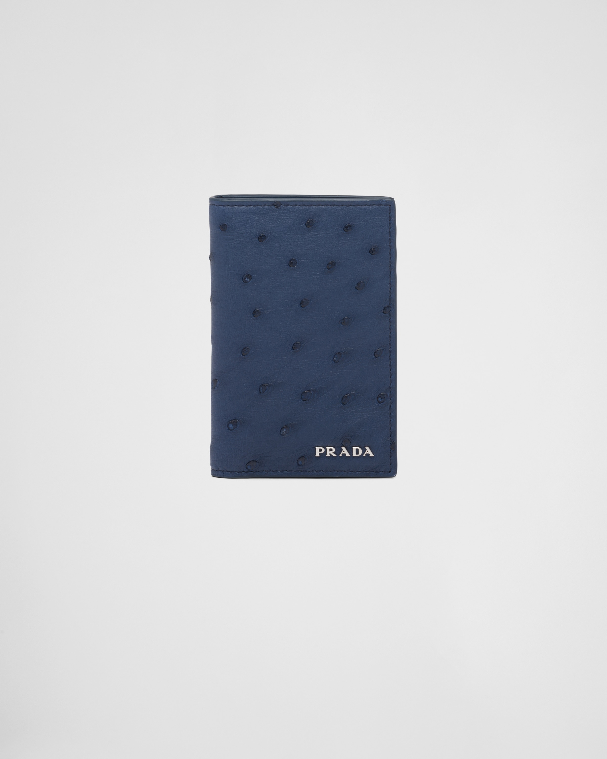 Ostrich Leather Card Holder