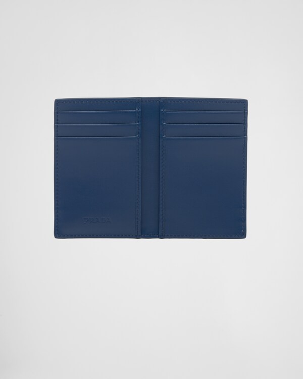 Ostrich Leather Card Holder - Bluette Ostrich Leather Card Holder - Bluette