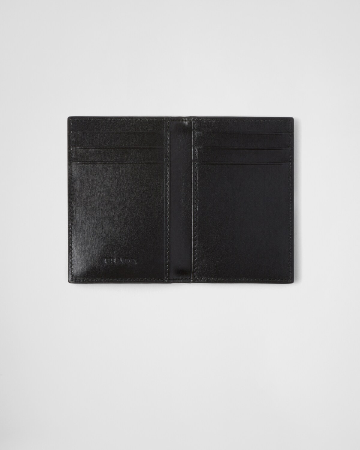 Black Leather Card Holder PRADA