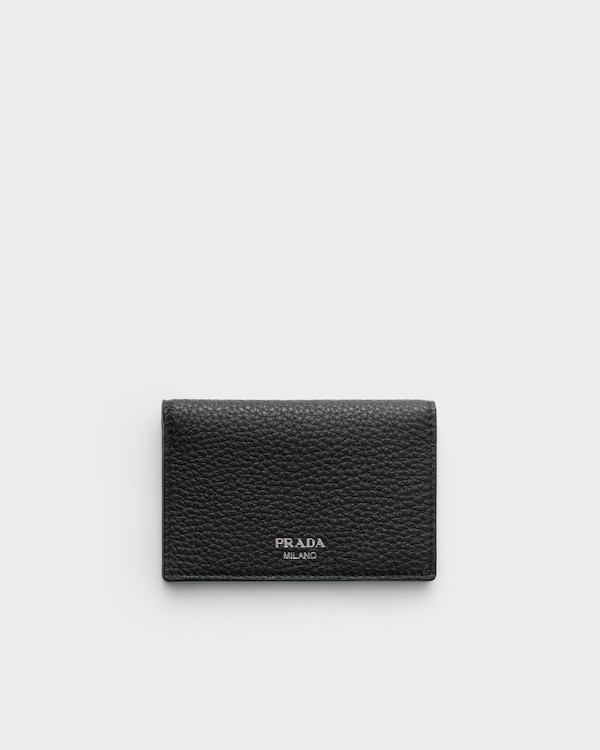 Leather card holder - Schwarz Leather card holder - Schwarz