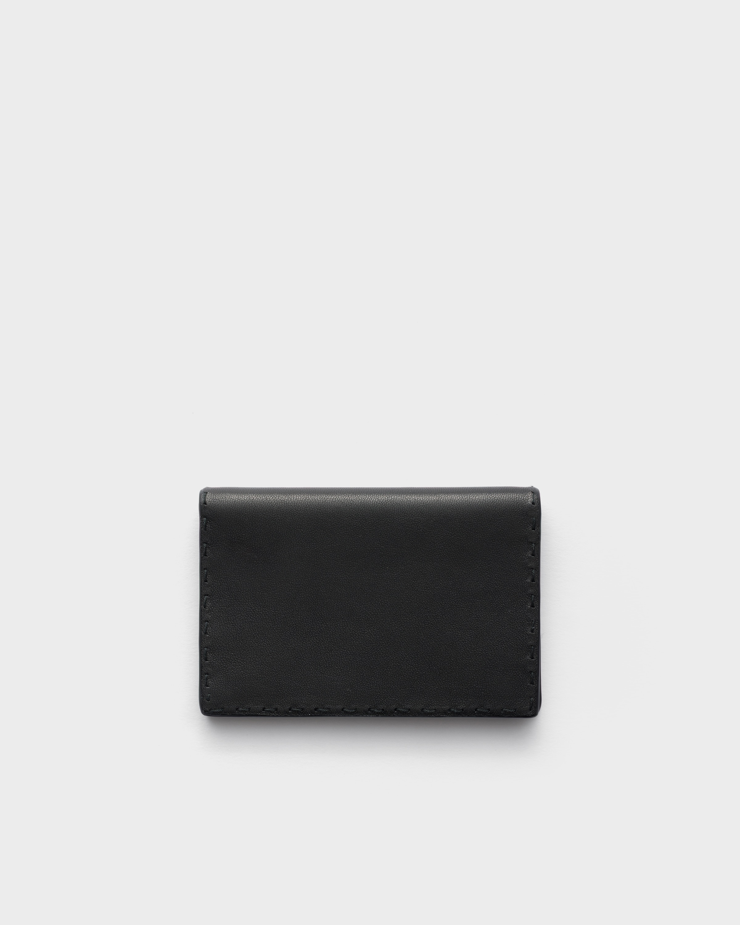 ブラック アンティーク加工レザー カードケース | PRADA - 日本