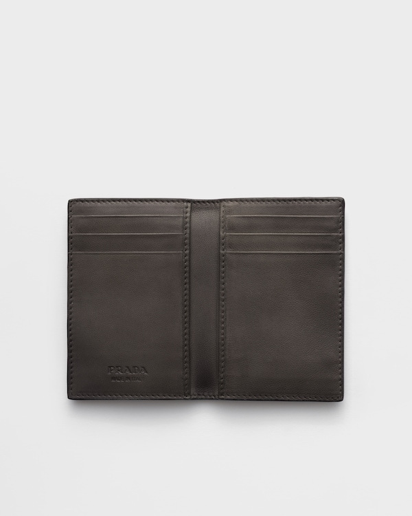 Antiqued leather card holder - Graphite Antiqued leather card holder - Graphite