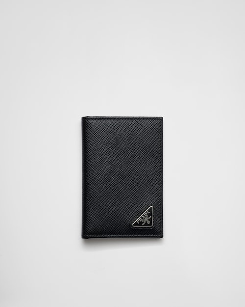 Black Saffiano Leather Card Holder | Prada