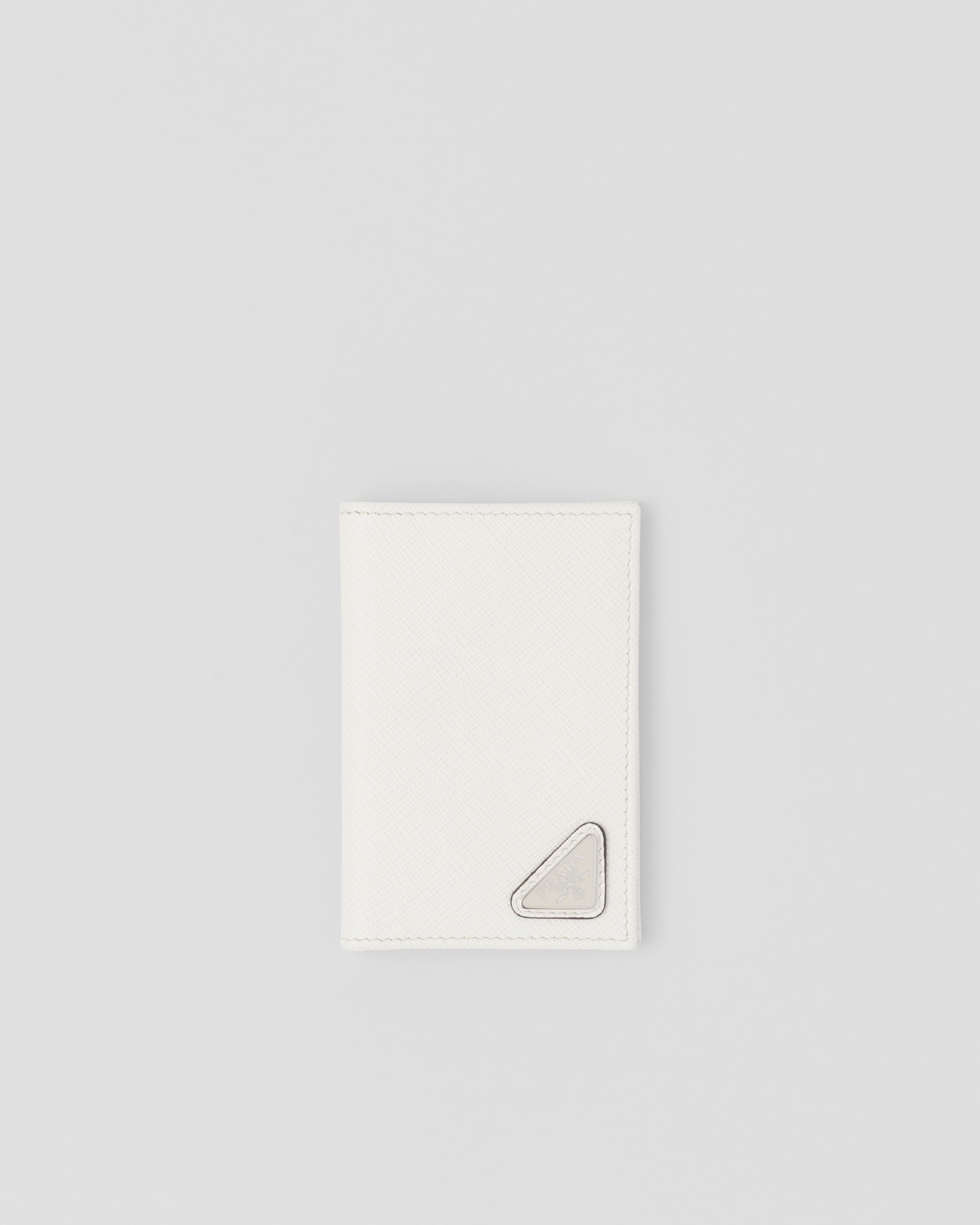 White Saffiano Leather Card Holder PRADA