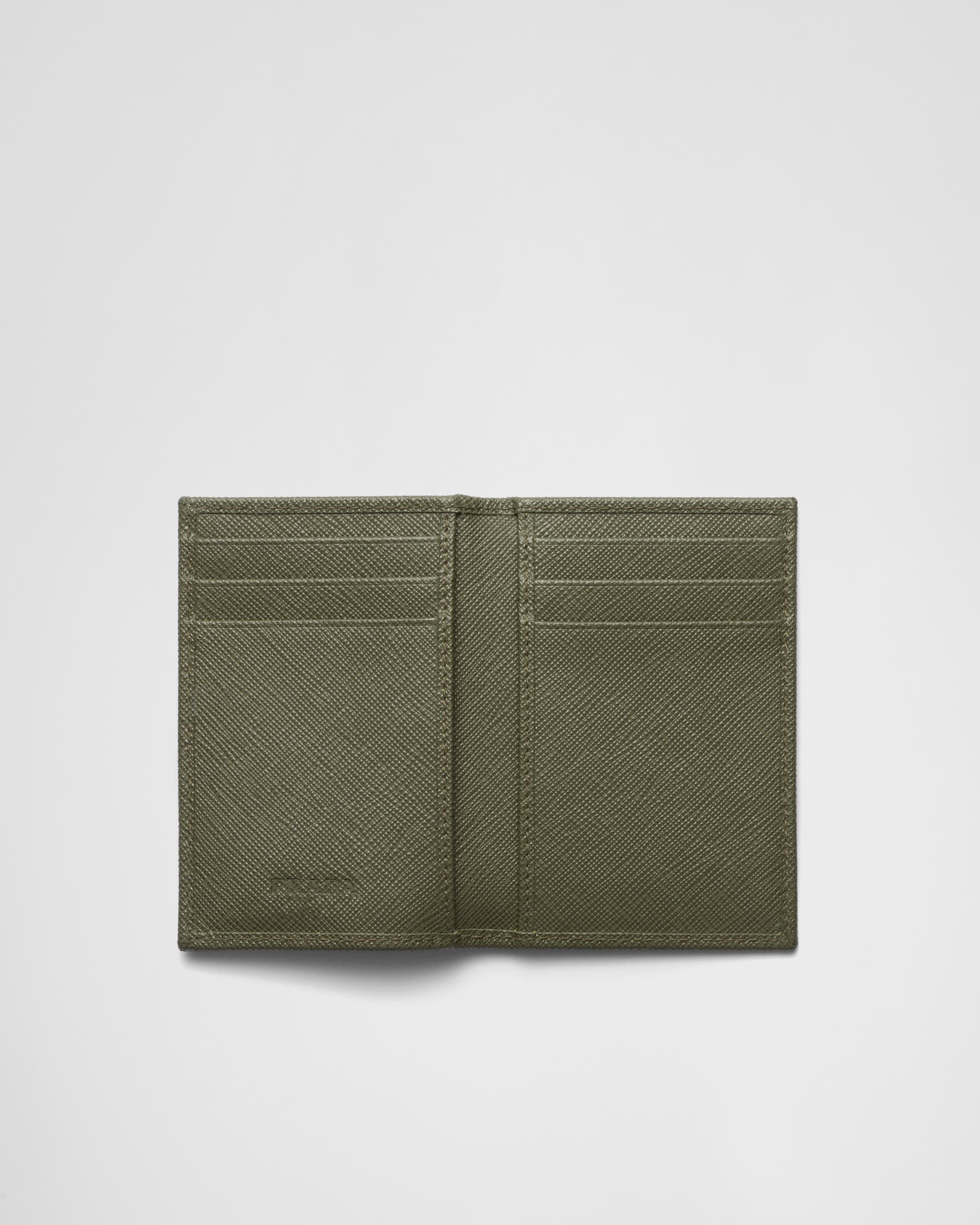 Loden Green Saffiano Leather Card Holder | PRADA