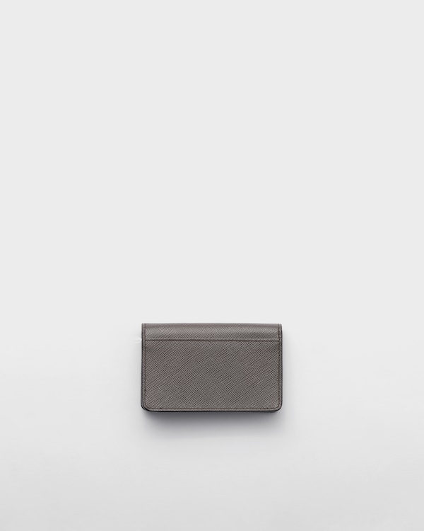 사피아노 가죽 카드 홀더 - 스모키 그레이 사피아노 가죽 카드 홀더 - 스모키 그레이