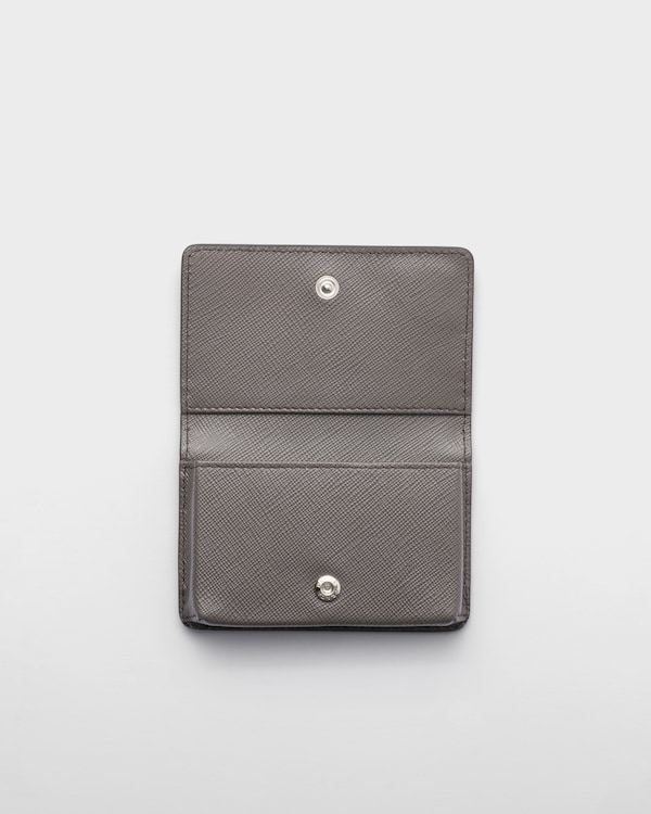사피아노 가죽 카드 홀더 - 스모키 그레이 사피아노 가죽 카드 홀더 - 스모키 그레이