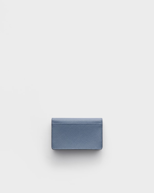 Saffiano leather card holder - Aviation Blue Saffiano leather card holder - Aviation Blue