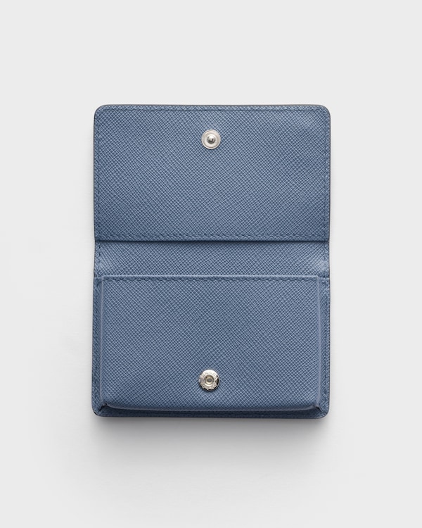Saffiano leather card holder - Aviation Blue Saffiano leather card holder - Aviation Blue