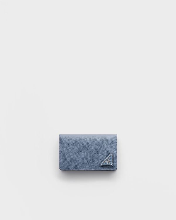 Saffiano leather card holder - Aviation Blue Saffiano leather card holder - Aviation Blue