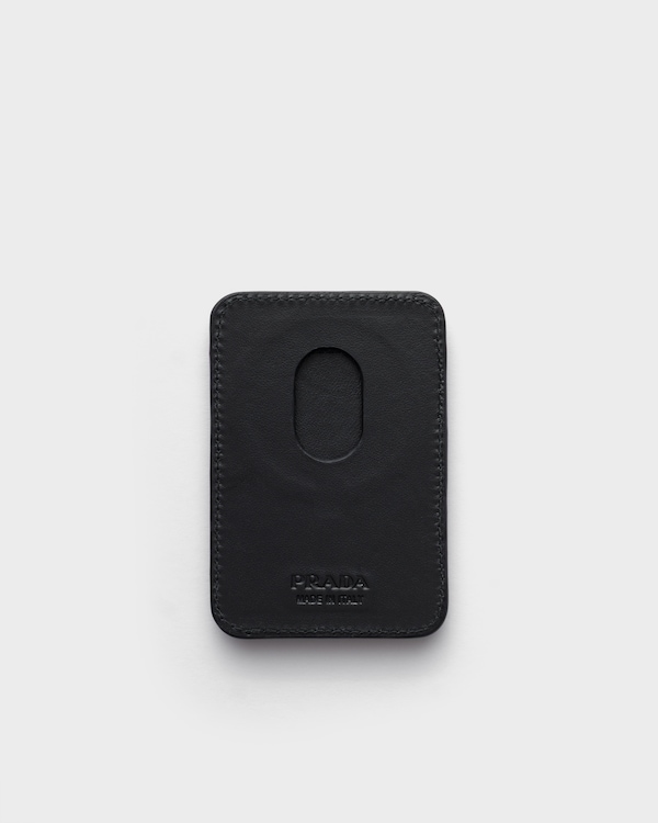 Saffiano leather card holder - Black Saffiano leather card holder - Black