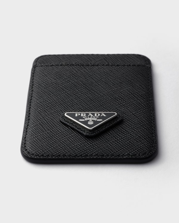 Saffiano leather card holder - Black Saffiano leather card holder - Black