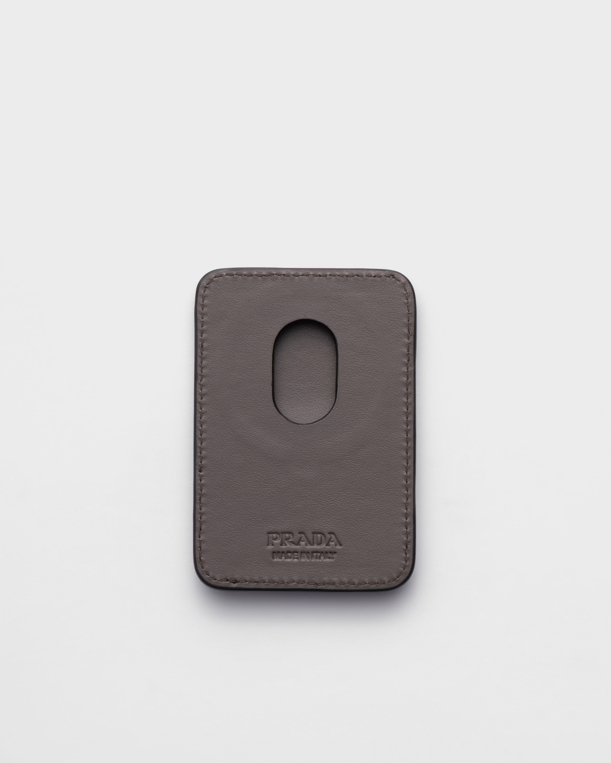 スモーキーグレー サフィアーノレザー カードケース | PRADA - 日本