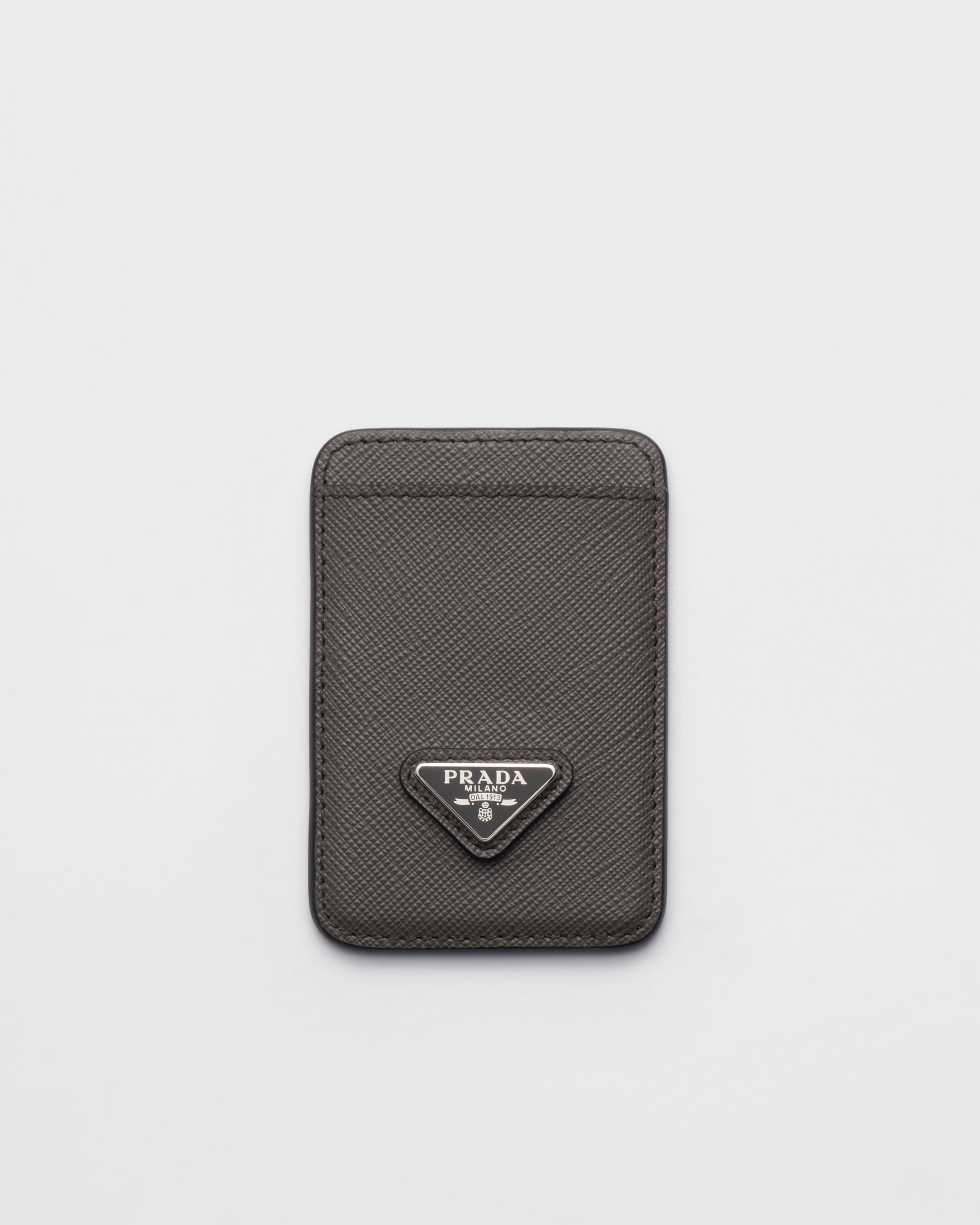 スモーキーグレー サフィアーノレザー カードケース | PRADA - 日本