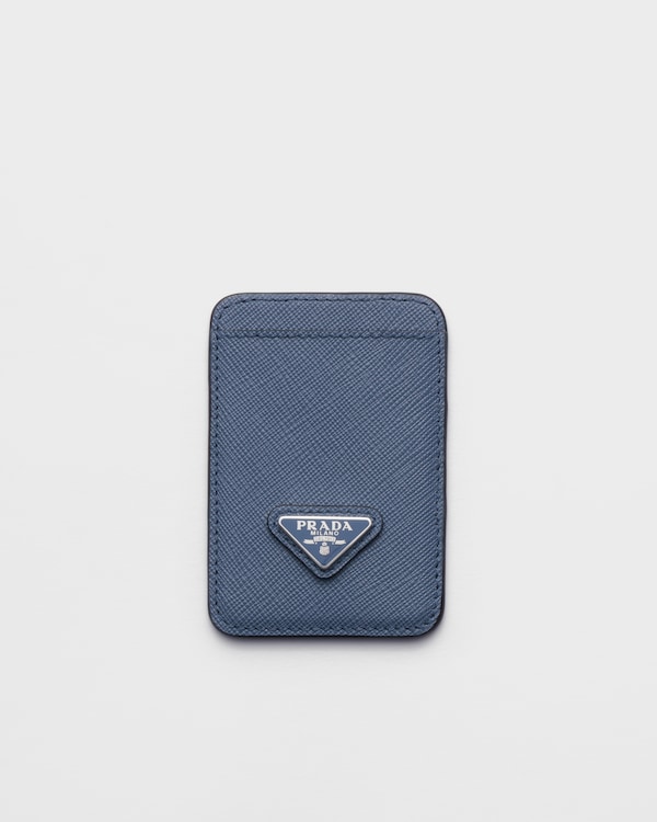 Saffiano leather card holder - Aviation Blue Saffiano leather card holder - Aviation Blue