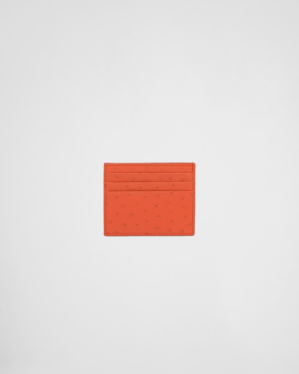 Ostrich Leather Card Holder Ostrich Leather Card Holder