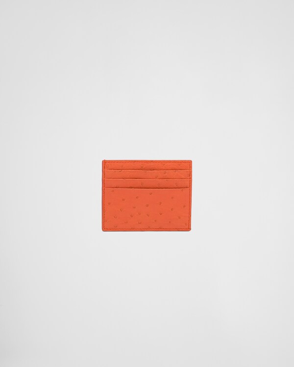 Ostrich Leather Card Holder Ostrich Leather Card Holder
