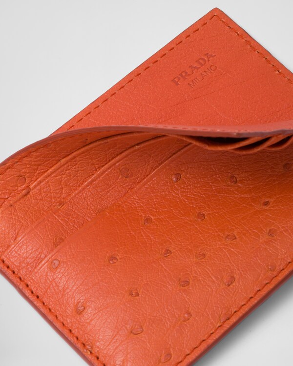 Ostrich Leather Card Holder Ostrich Leather Card Holder
