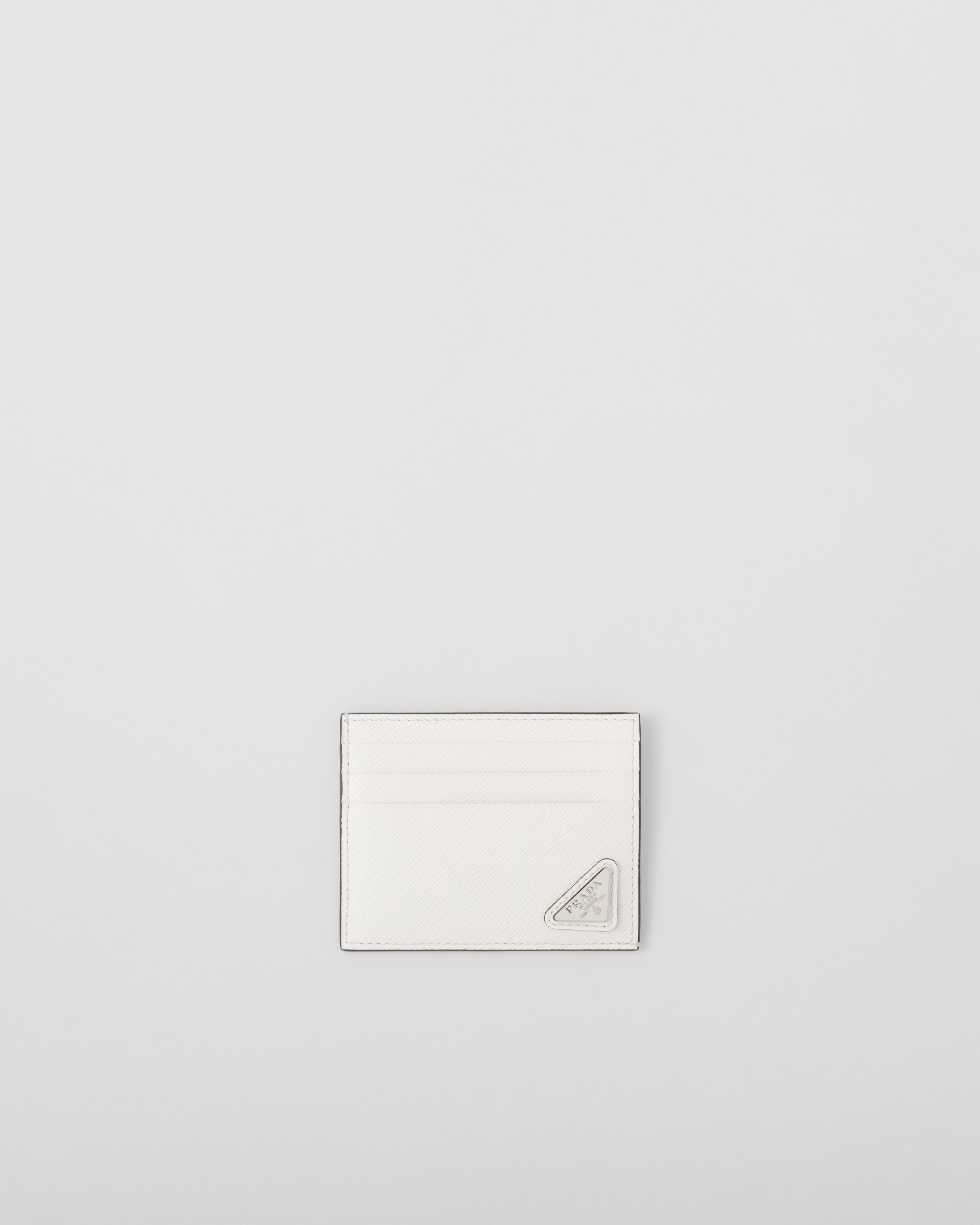 【人気/関税/送料込み】 Prada Saffiano Leather Card Holder Wh Black Saffiano leather card holder | PRADA