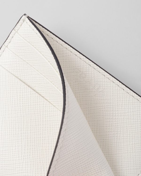 Saffiano leather card holder - White Saffiano leather card holder - White