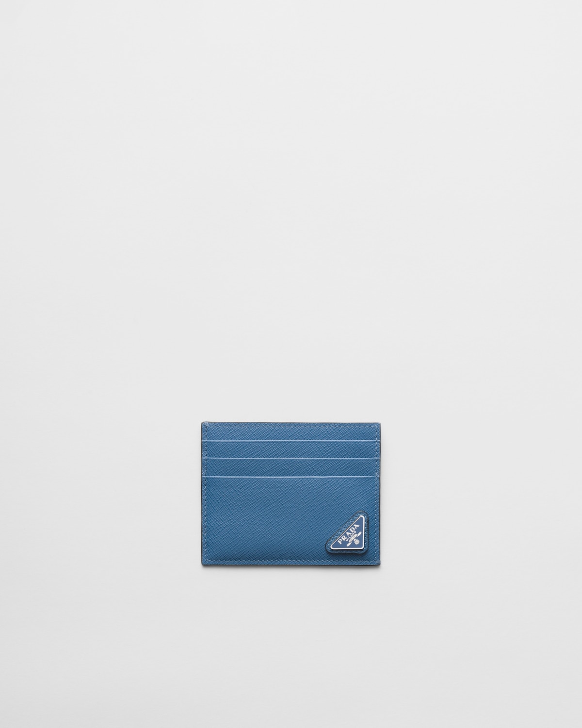 PRA 10 CARD HOLDER IN SKY BLUE CALFSKIN