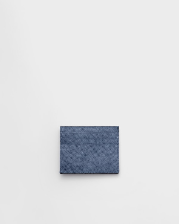 Saffiano leather card holder - Aviation Blue Saffiano leather card holder - Aviation Blue