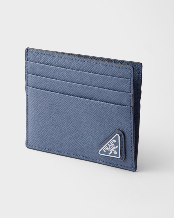 Saffiano leather card holder - Aviation Blue Saffiano leather card holder - Aviation Blue