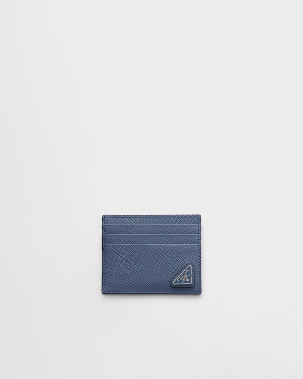 Saffiano leather card holder - Aviation Blue Saffiano leather card holder - Aviation Blue