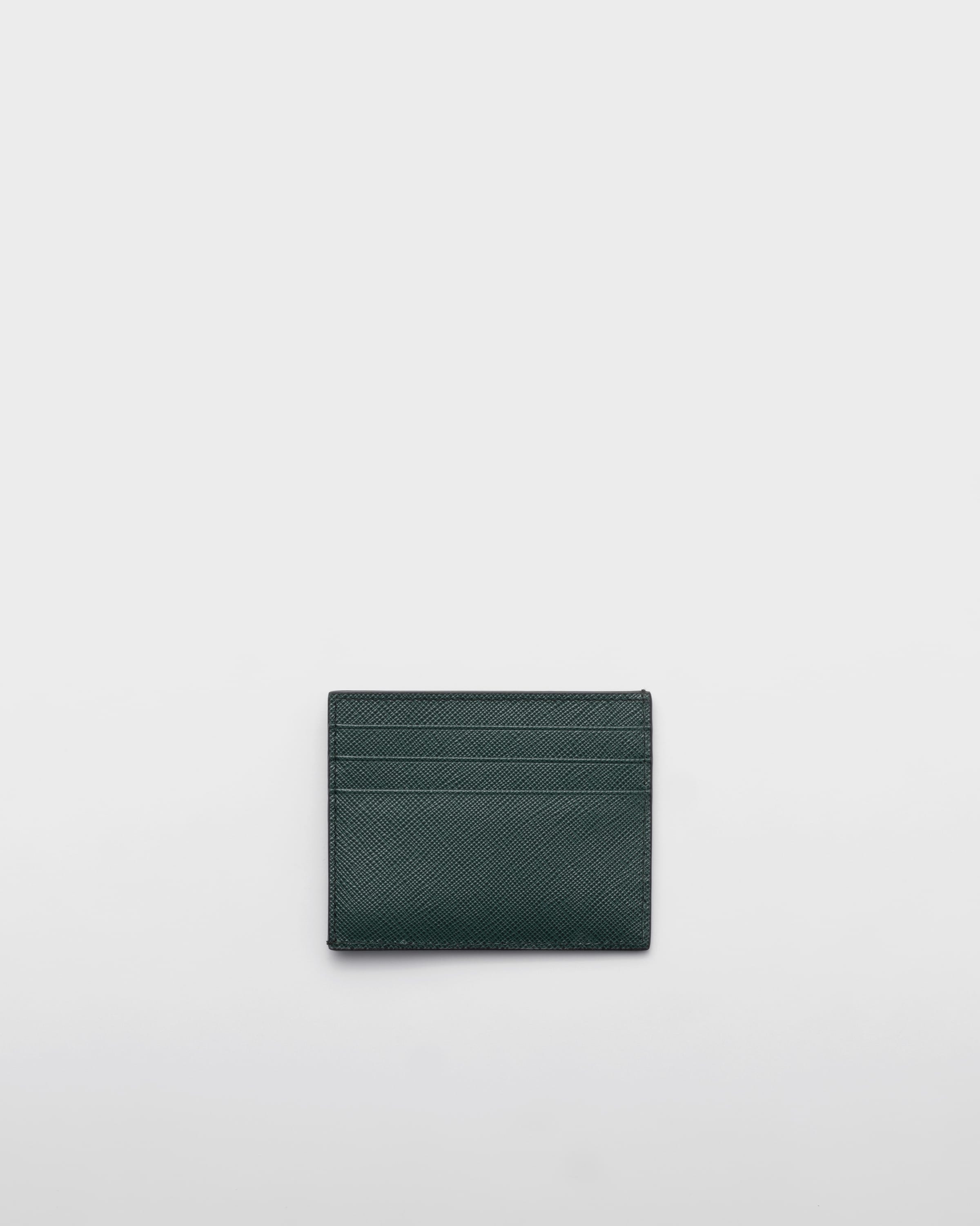 Black Saffiano Leather Card Holder | PRADA