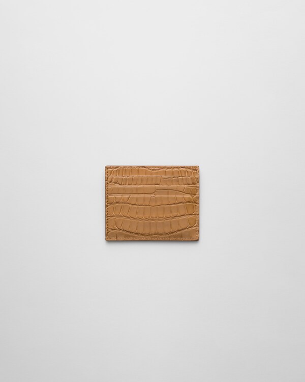 Crocodile leather card holder - Natural Crocodile leather card holder - Natural