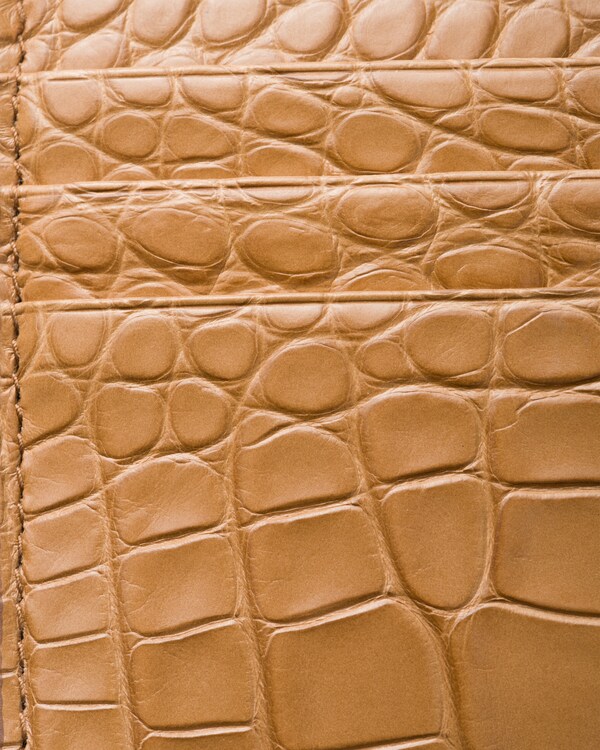 Crocodile leather card holder - Natural Crocodile leather card holder - Natural