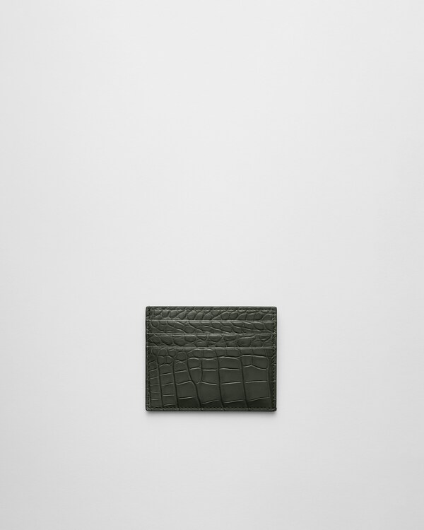 حامل بطاقات من جلد التمساح حامل بطاقات من جلد التمساح