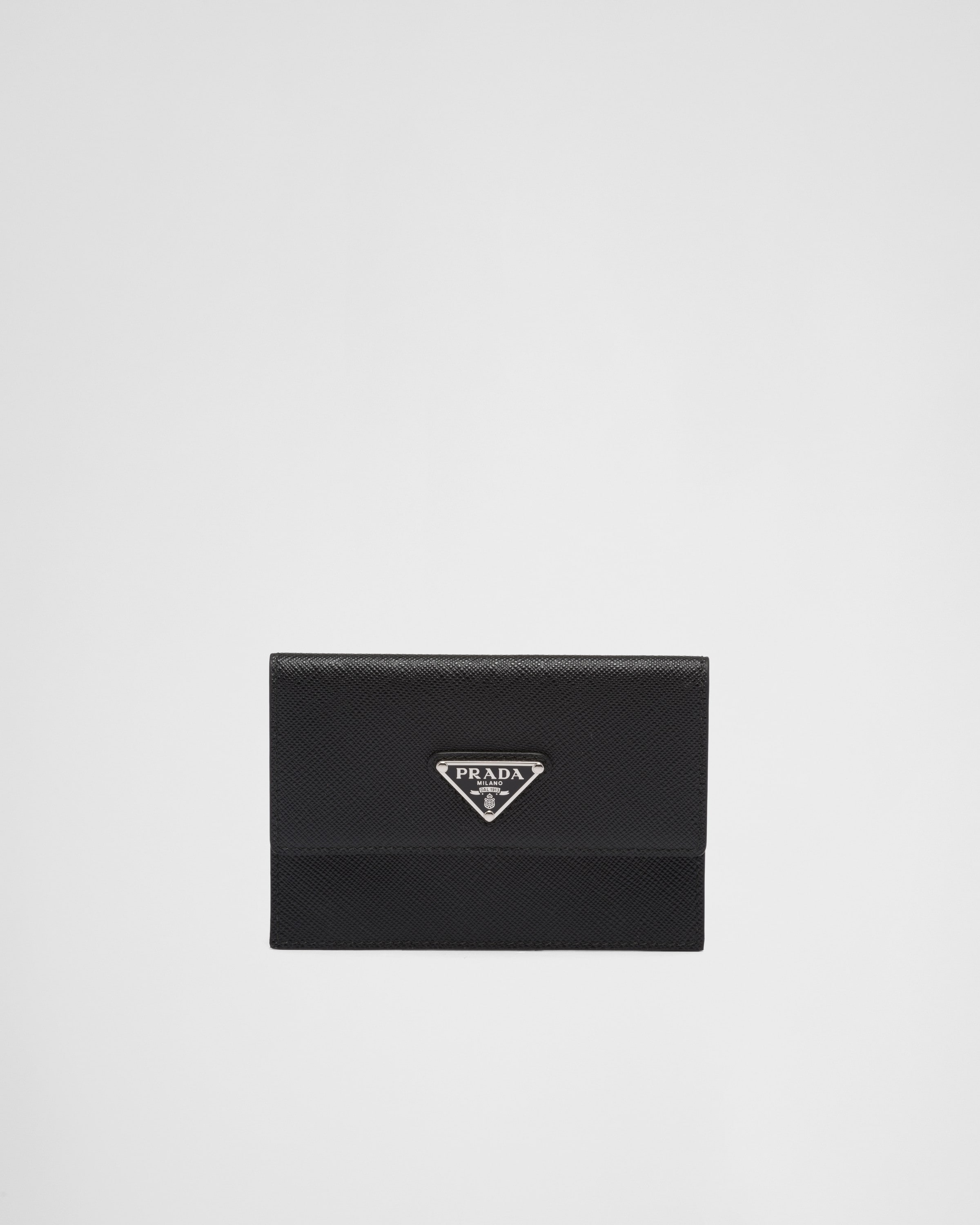 Prada Black Saffiano Bicolo Leather Bifold Wallet Prada