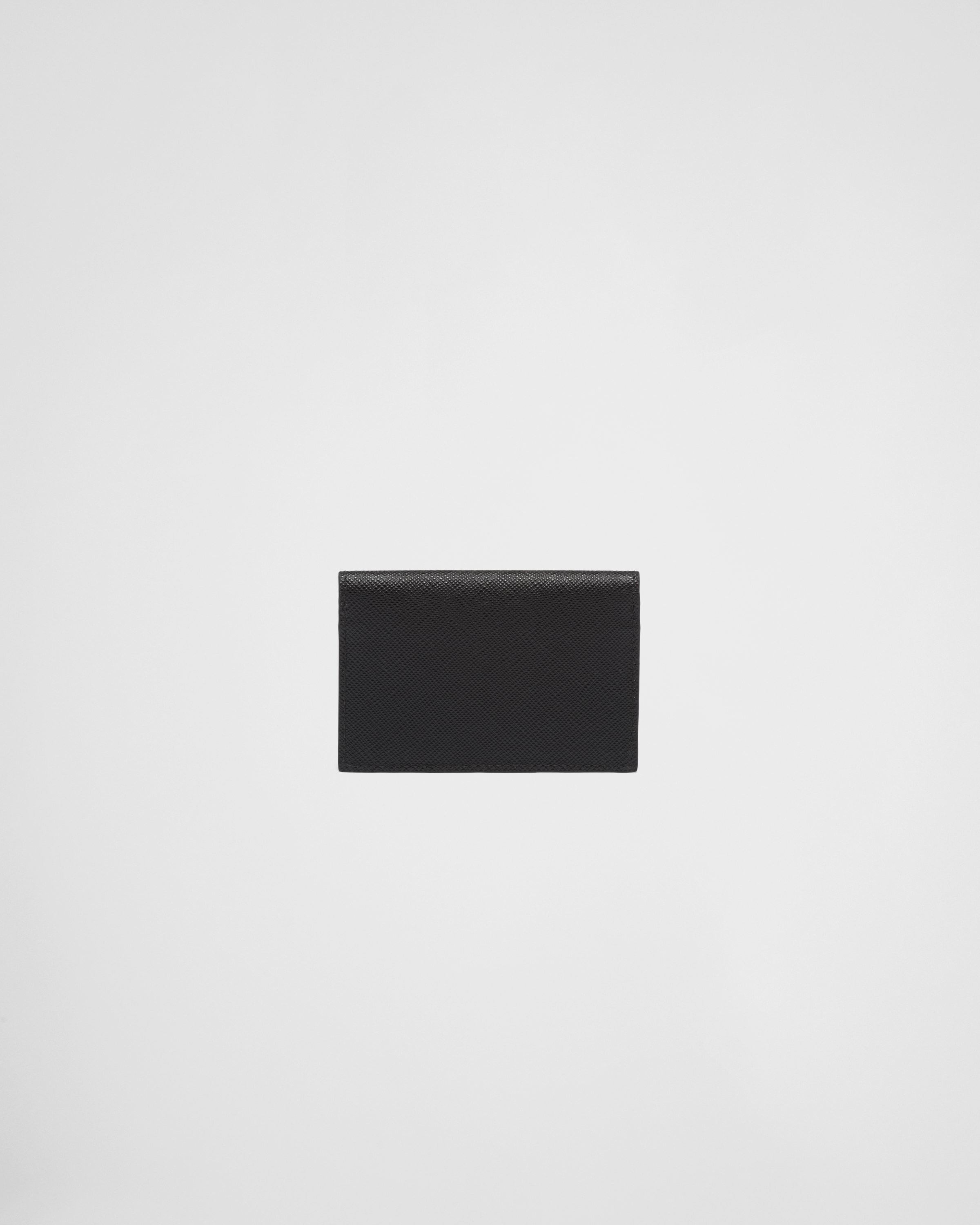 PRADA セール★ 2MF028 Black Saffiano Leather Card Holder | PRADA