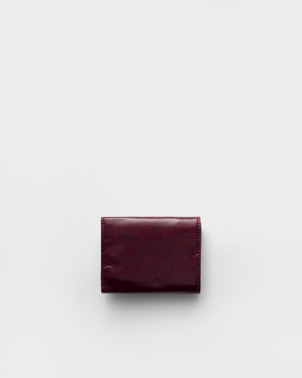 レザー 財布 - バーガンディ レザー 財布 - バーガンディ