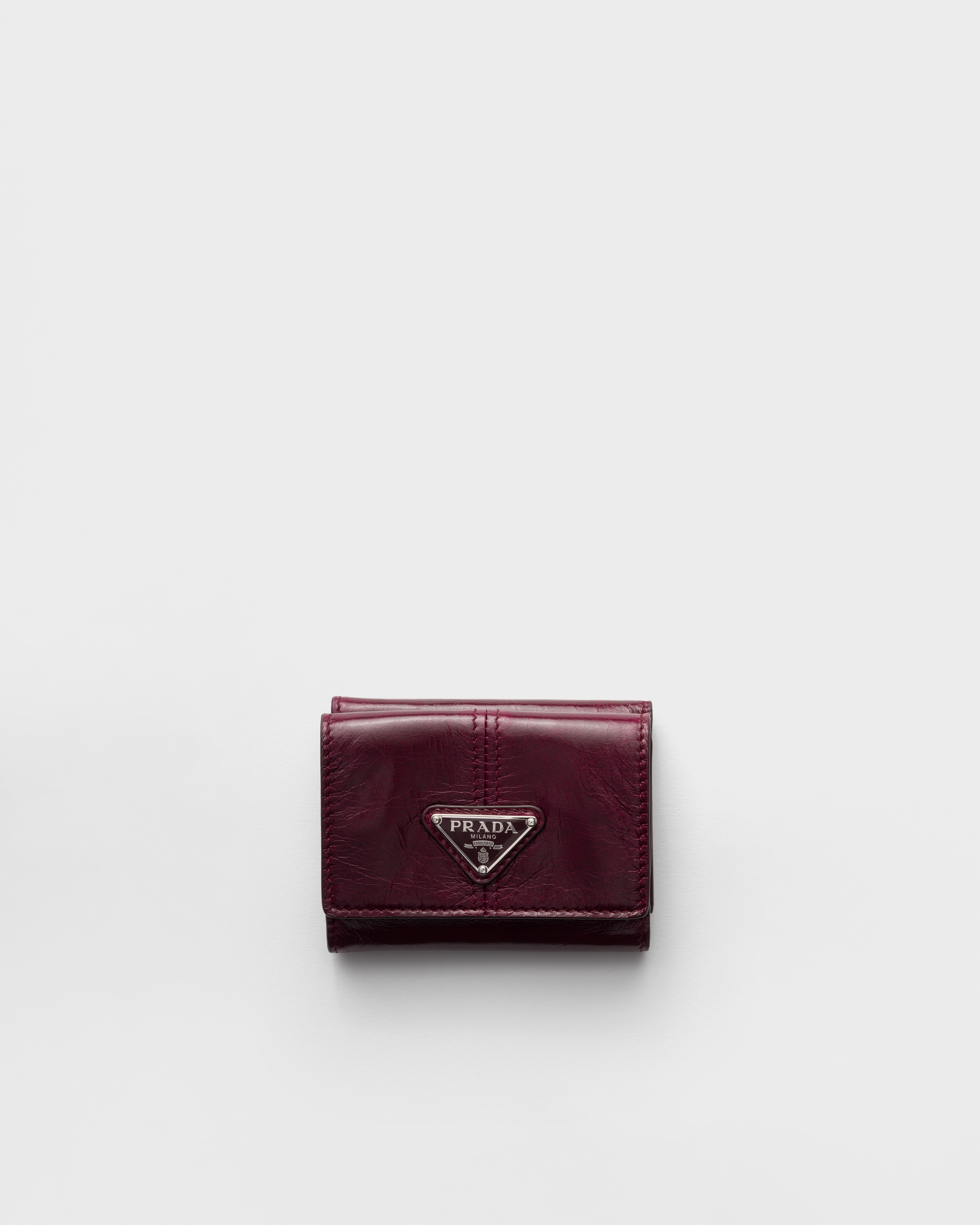 バーガンディ レザー 財布 | PRADA