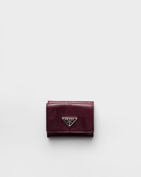 レザー 財布 - バーガンディ レザー 財布 - バーガンディ